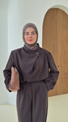 SINGLE- BUTTON BLOUSE SET