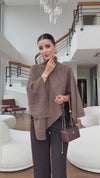 Turtleneck Poncho Sweater