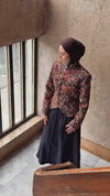 Ethnic Jacquard Quilted Jacket