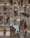 Checked Short Trenchcoat