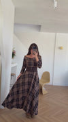 PLAID CROSET MAXI DRESS