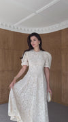 Balon Sleeve Dantel Dress