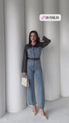 Denim jumpsuitجمبسوت جينز