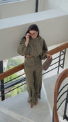 Button Detail Cargo Set