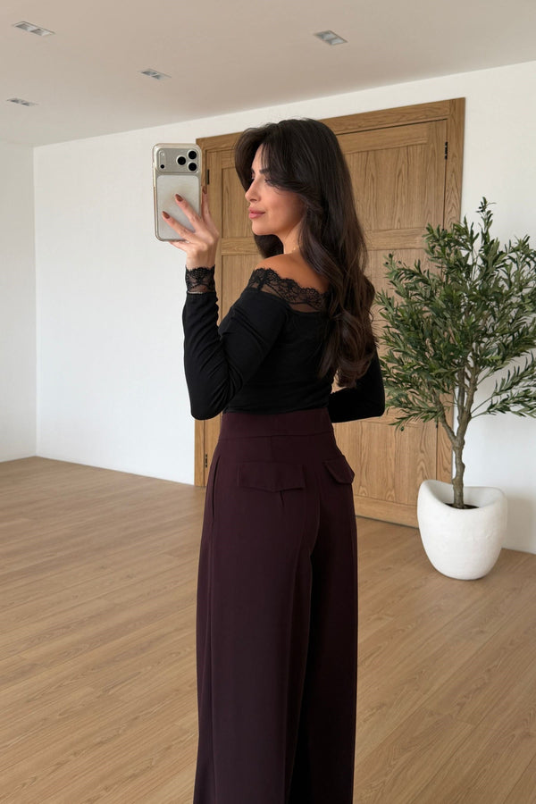 WIDE- LEG TAILORED TROUSERS