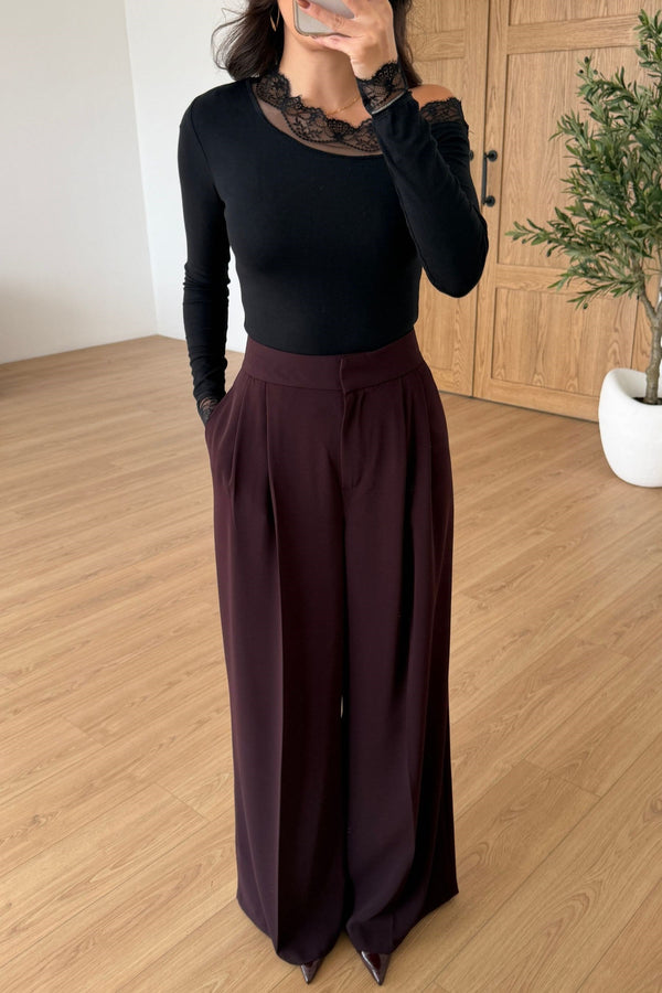 WIDE- LEG TAILORED TROUSERS