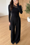 WIDE- LEG TAILORED TROUSERS
