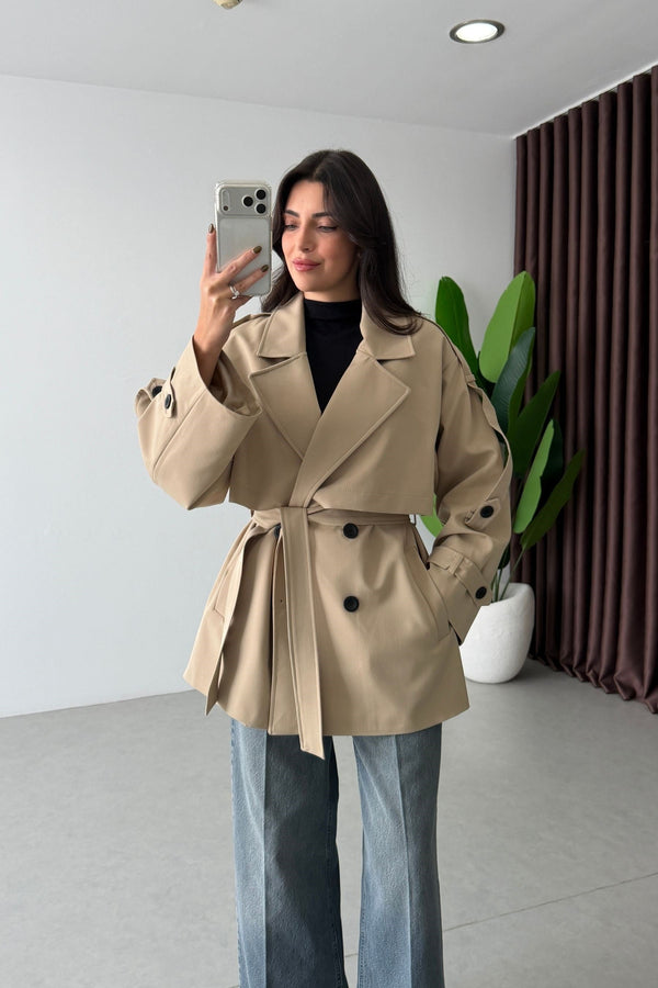 SHORT TRENCH COAT