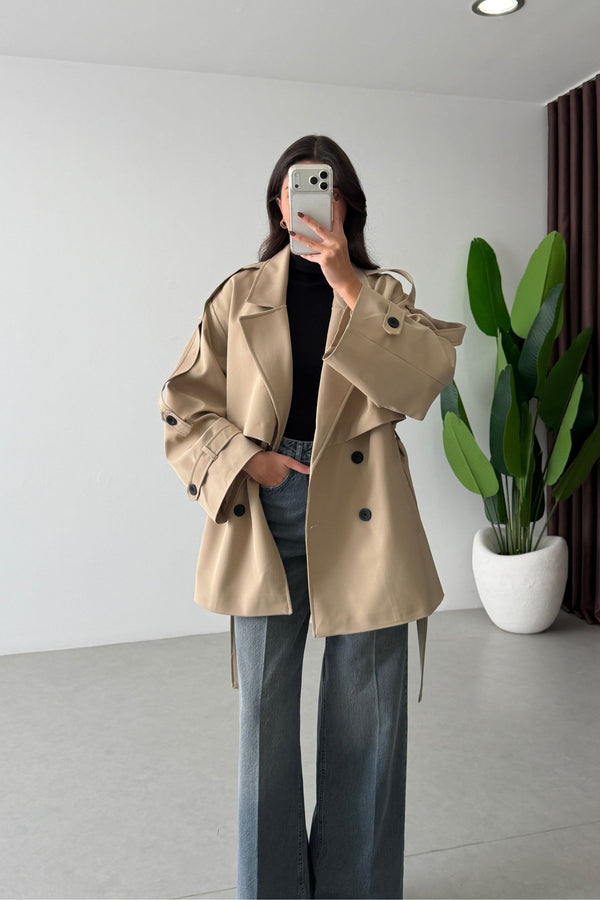 SHORT TRENCH COAT