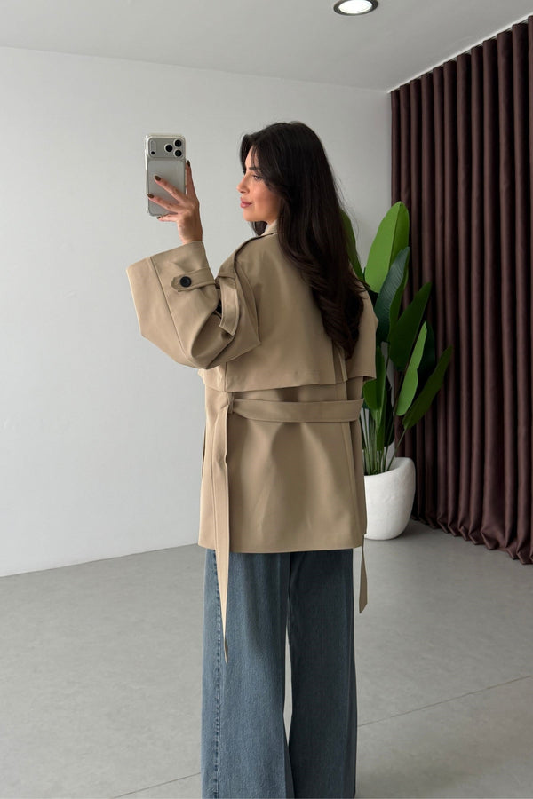 SHORT TRENCH COAT