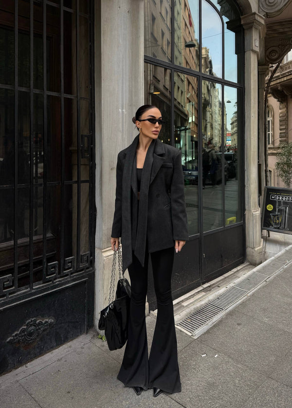 جكيت كشمير مع وشاح