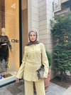 طقم قطعتين ازرار ذهبية - زبدة