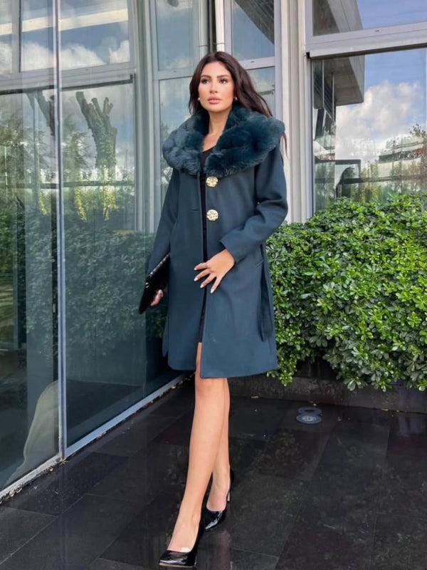 جكيت جوخ مع فروة ربط