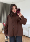 High Neck Long Rain Jacket