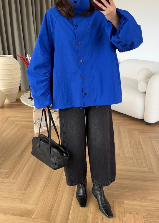 High Neck Long Rain Jacket