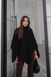 Turtleneck Poncho Sweater
