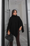 Turtleneck Poncho Sweater