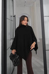 Turtleneck Poncho Sweater