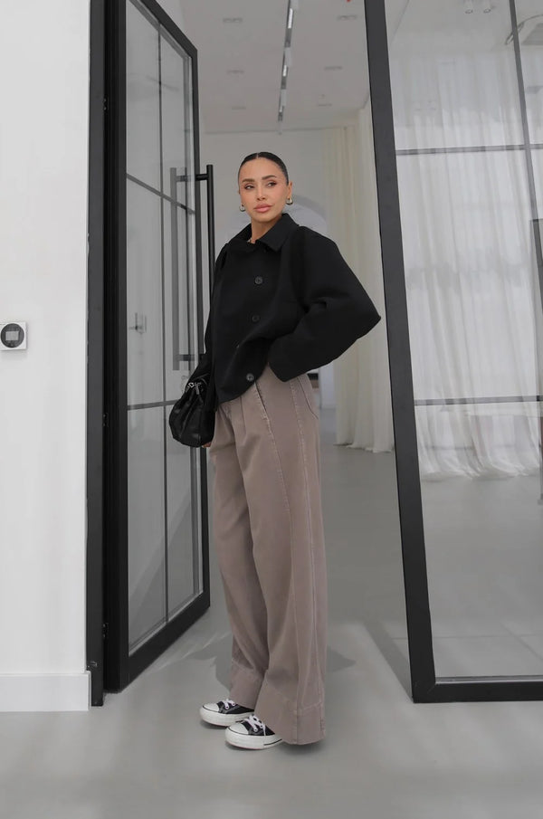 DOUBLE- COLLAR JACKET