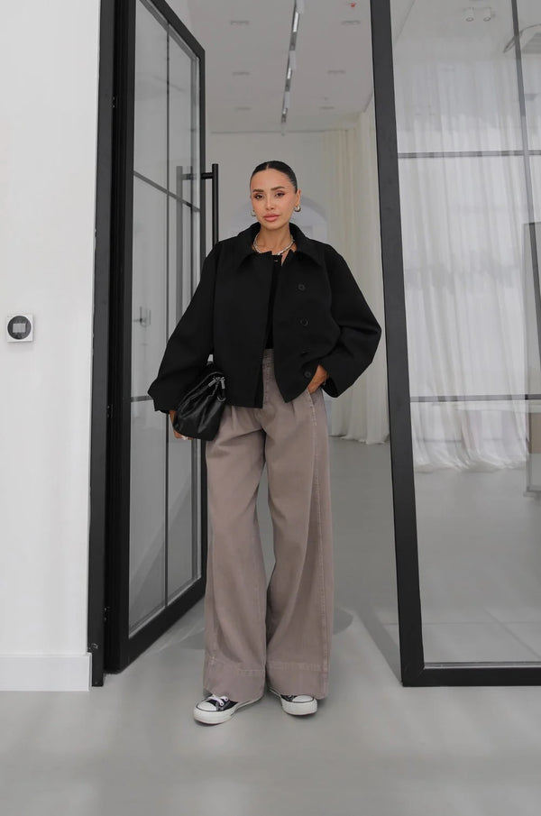 DOUBLE- COLLAR JACKET