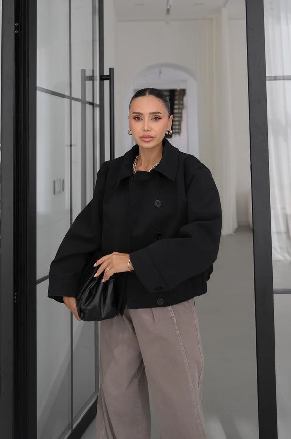 DOUBLE- COLLAR JACKET