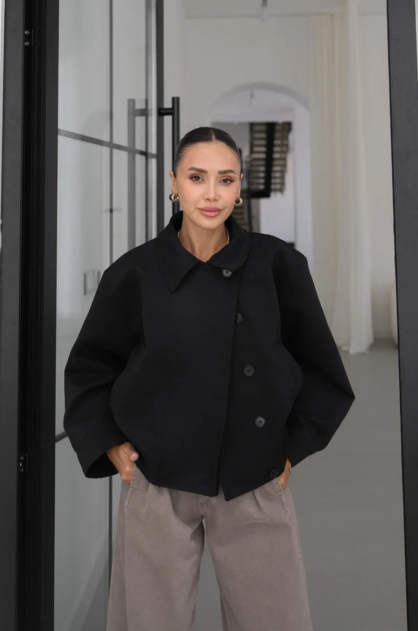 DOUBLE- COLLAR JACKET
