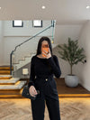 Boat Neck Long Sleeve Top
