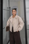 DOUBLE- COLLAR JACKET
