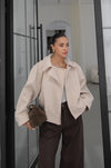 DOUBLE- COLLAR JACKET