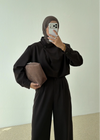 SINGLE- BUTTON BLOUSE SET