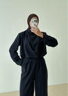 SINGLE- BUTTON BLOUSE SET