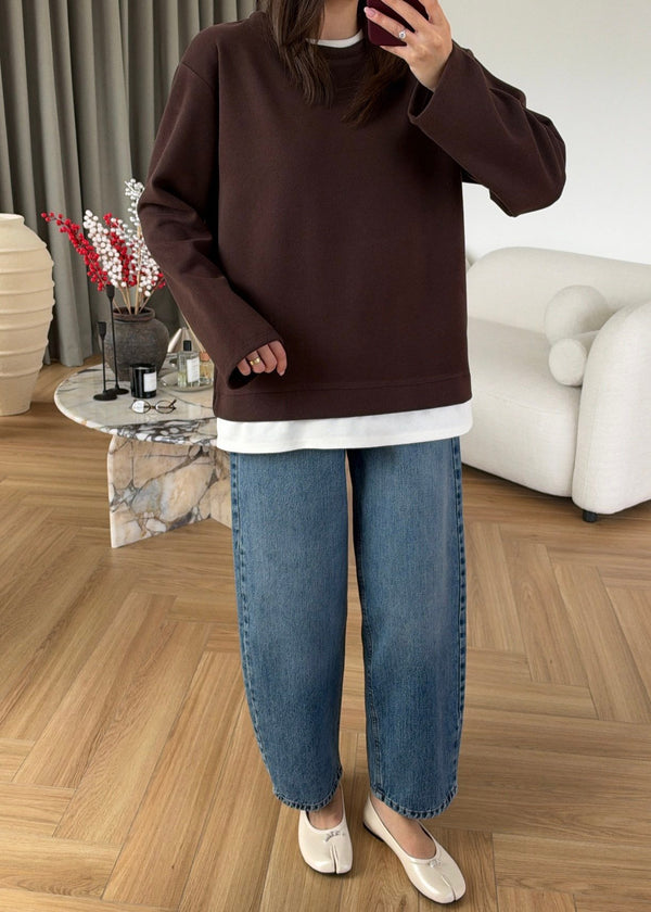Layered Oversized Sweatshirt