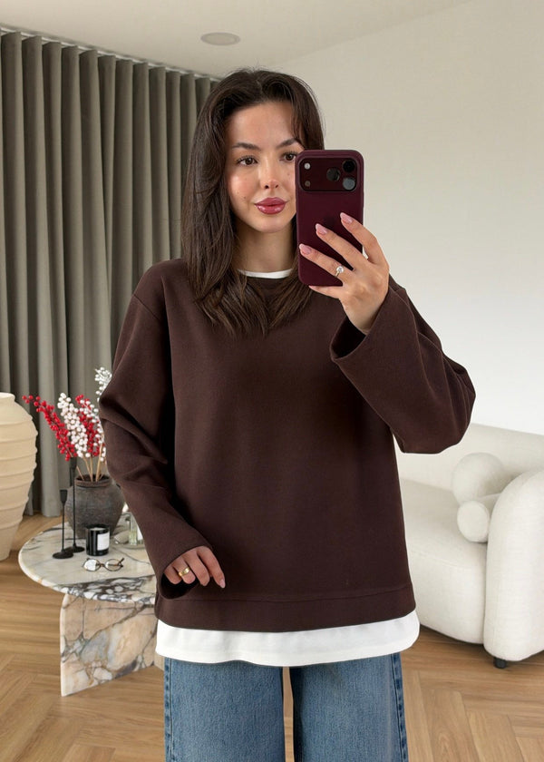 Layered Oversized Sweatshirt