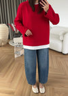 Layered Oversized Sweatshirt