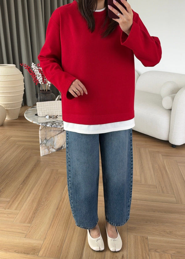 Layered Oversized Sweatshirt