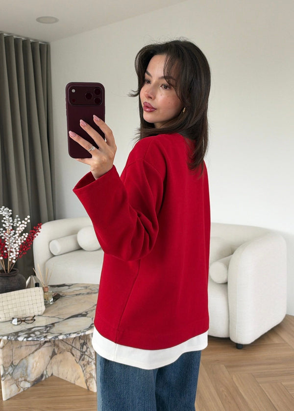Layered Oversized Sweatshirt