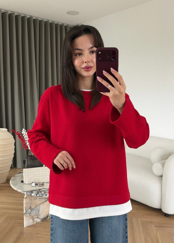Layered Oversized Sweatshirt