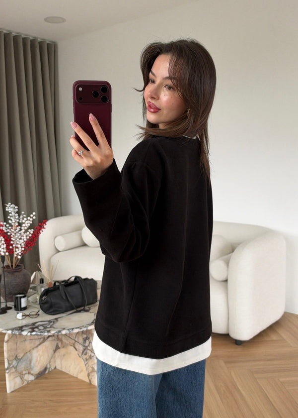 Layered Oversized Sweatshirt