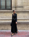 طقم بليزر مع تنورة اسود Gabriela Set - Sateen style
