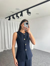 طقم فيست ازرار ذهبيه - Sateen style
