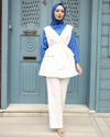 طقم فيست قطعتين مع ازرار - Sateen style
