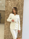 طقم رسمي فاخر - ابيض - Sateen style