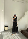 طقم ثلاث قطع باللون الاسود - Sateen style