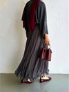 تنورة فيوليتا - شيفون ون سايز مبطنة رمادي - Sateen style