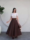 تنورة قماش غبردين GABARDİN - Sateen style