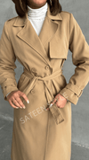 ترانشكوت كتان طول 117 سم - Sateen style