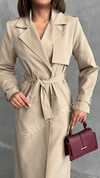 ترانشكوت كتان طول 117 سم - Sateen style