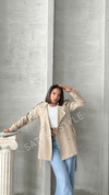 ترانشكوت كتان طول 78 سم - Sateen style