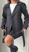 ترانشكوت كتان طول 78 سم - Sateen style