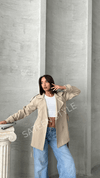 ترانشكوت كتان طول 78 سم - Sateen style